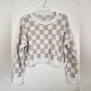 Women's Buffalo Check Sweater Sixe Exyra Small.